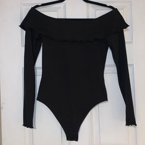 Black long sleeve bodysuit